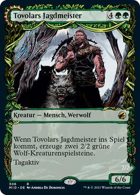 Tovolar's Huntmaster // Tovolar's Packleader (Showcase)\nInnistrad: Midnight Hunt - Variants - German\nSingle\nMagic The Gathering