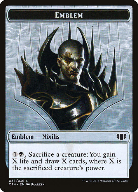 {Ob Nixilis of the Black Oath Emblem} // {Zombie Token} (Black)
Commander 2014
Single
Magic: The Gathering