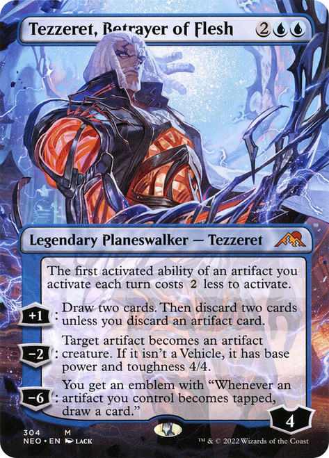 Tezzeret, Betrayer of Flesh (Borderless)\nKamigawa: Neon Dynasty - Variants\nSingle\nMagic The Gathering