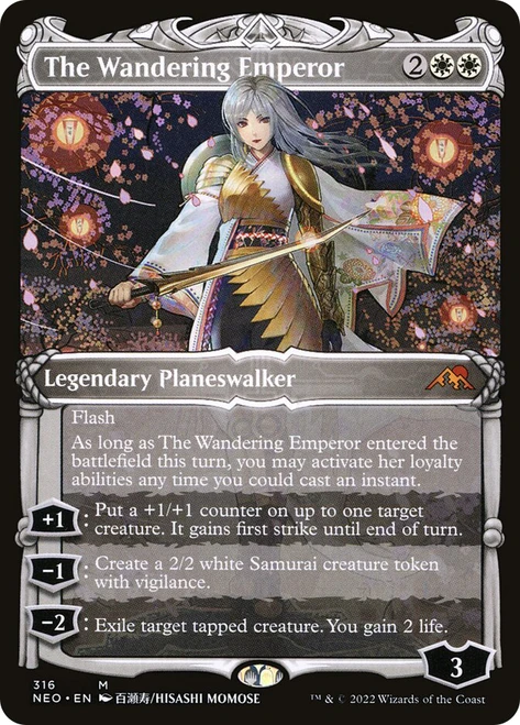 The Wandering Emperor (Showcase)\nKamigawa: Neon Dynasty - Variants\nSingle\nMagic The Gathering
