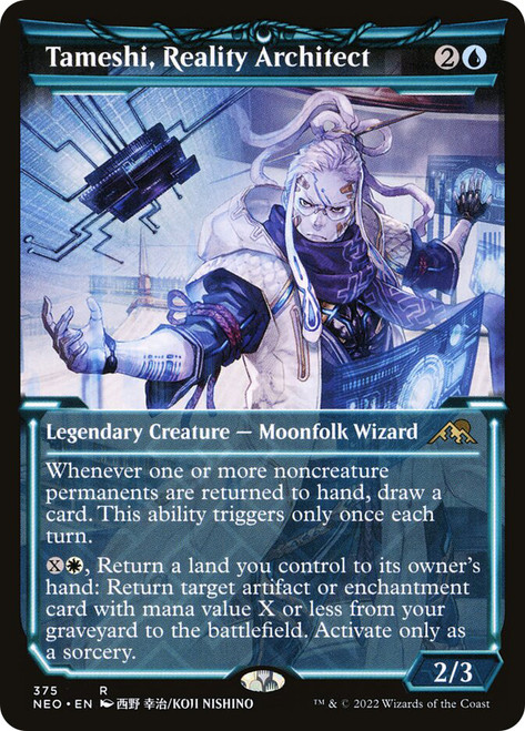 Tameshi, Reality Architect (Showcase)\nKamigawa: Neon Dynasty - Variants\nSingle\nMagic The Gathering
