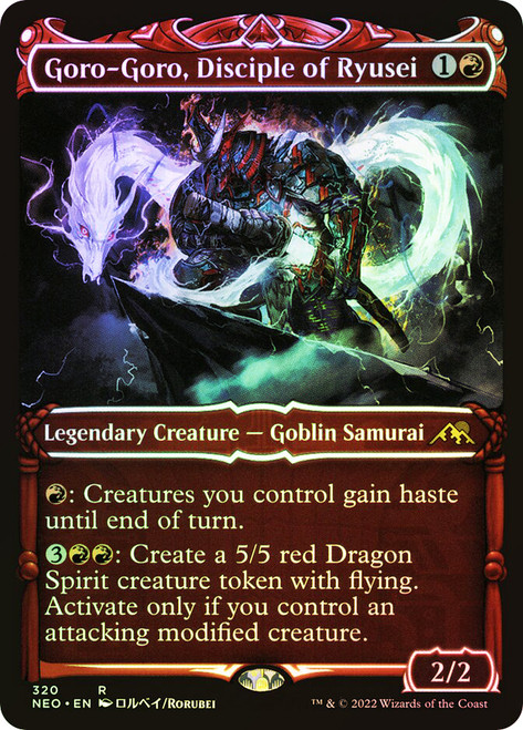 Goro-Goro, Disciple of Ryusei (Showcase)\nKamigawa: Neon Dynasty - Variants\nSingle\nMagic The Gathering
