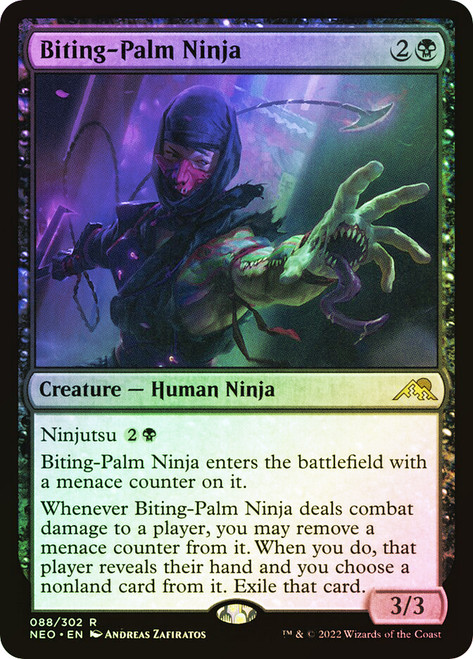 Biting-Palm Ninja\nKamigawa: Neon Dynasty\nSingle\nMagic The Gathering