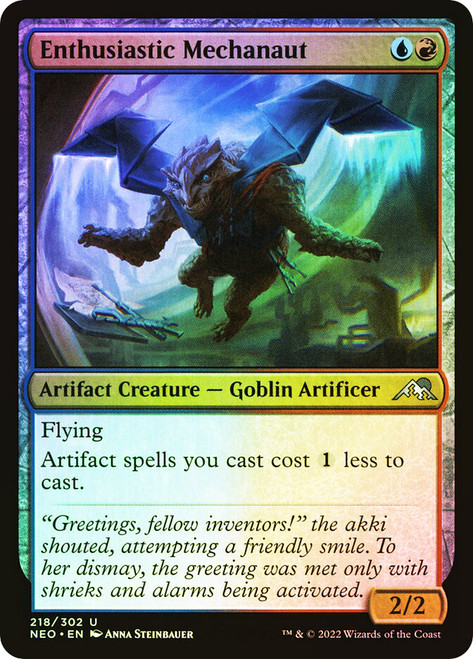 Enthusiastic Mechanaut\nKamigawa: Neon Dynasty\nSingle\nMagic The Gathering