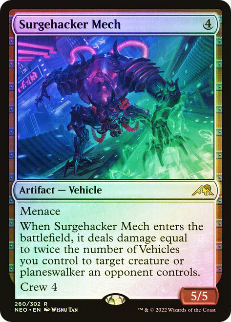 Surgehacker Mech\nKamigawa: Neon Dynasty\nSingle\nMagic The Gathering