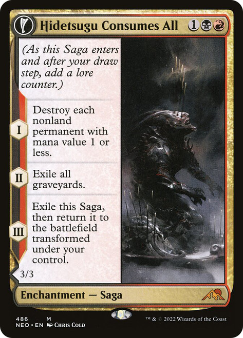 Hidetsugu Consumes All // Vessel of the All-Consuming (Extended Art)\nKamigawa: Neon Dynasty - Variants\nSingle\nMagic The Gathering