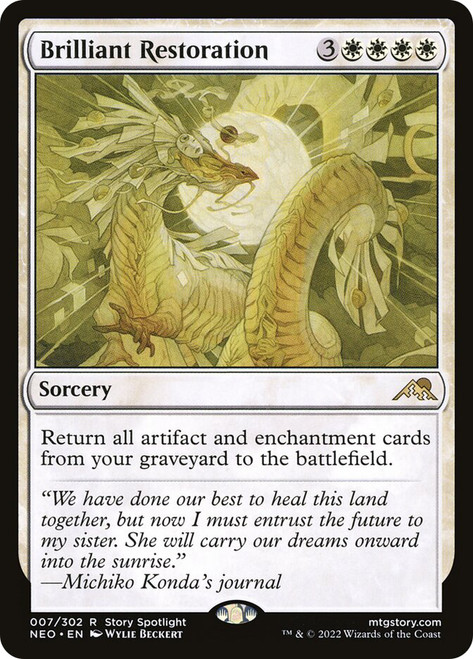 Brilliant Restoration\nKamigawa: Neon Dynasty\nSingle\nMagic The Gathering