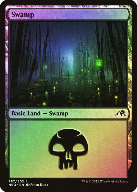 Swamp (#287)\nKamigawa: Neon Dynasty\nSingle\nMagic The Gathering
