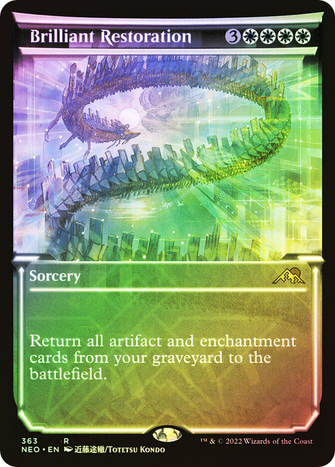 Brilliant Restoration (Showcase)\nKamigawa: Neon Dynasty - Variants\nSingle\nMagic The Gathering