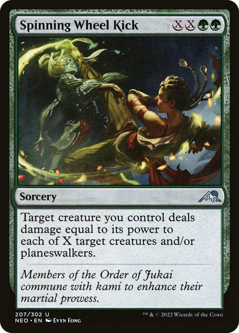 Spinning Wheel Kick\nKamigawa: Neon Dynasty\nSingle\nMagic The Gathering