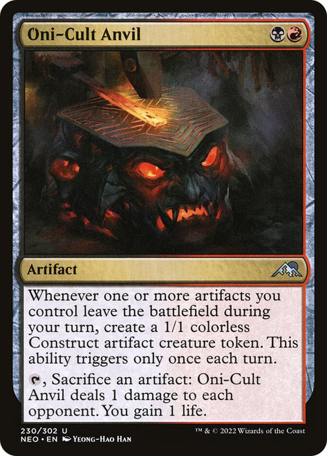 Oni-Cult Anvil\nKamigawa: Neon Dynasty\nSingle\nMagic The Gathering