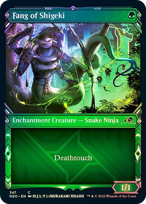 Fang of Shigeki (Showcase)\nKamigawa: Neon Dynasty - Variants\nSingle\nMagic The Gathering
