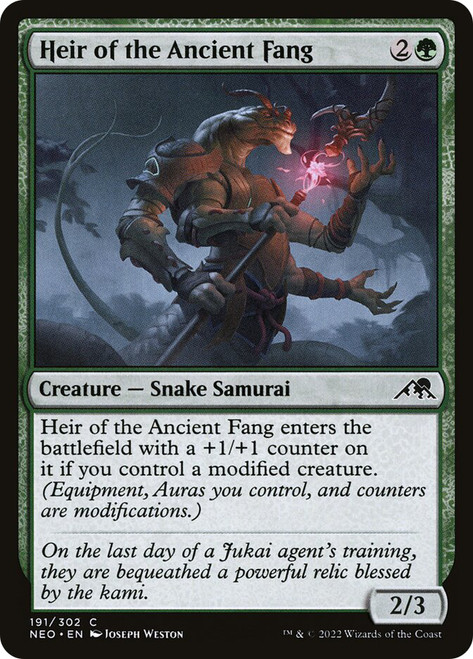 Heir of the Ancient Fang\nKamigawa: Neon Dynasty\nSingle\nMagic The Gathering