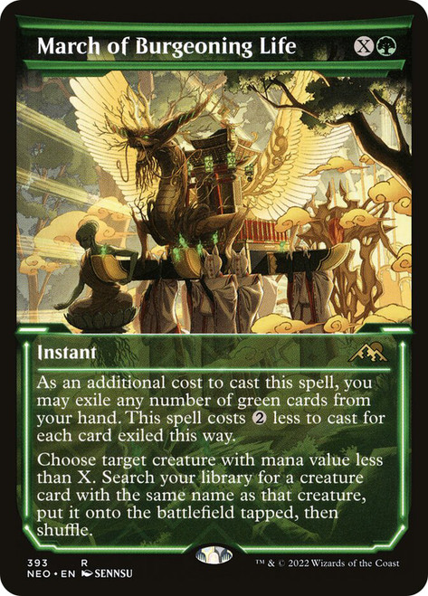March of Burgeoning Life (Showcase)\nKamigawa: Neon Dynasty - Variants\nSingle\nMagic The Gathering