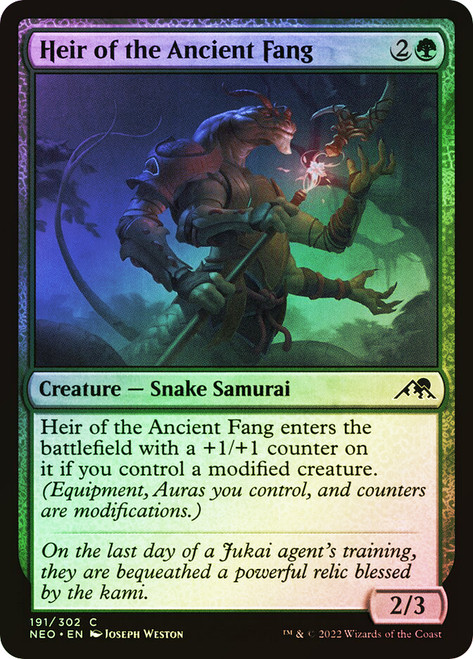 Heir of the Ancient Fang\nKamigawa: Neon Dynasty\nSingle\nMagic The Gathering