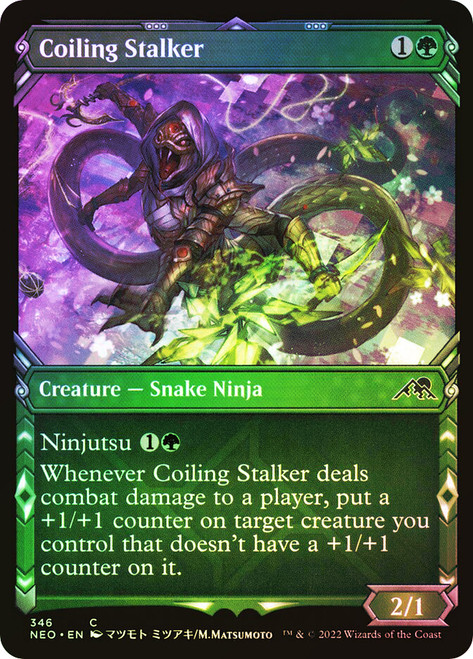 Coiling Stalker (Showcase)\nKamigawa: Neon Dynasty - Variants\nSingle\nMagic The Gathering
