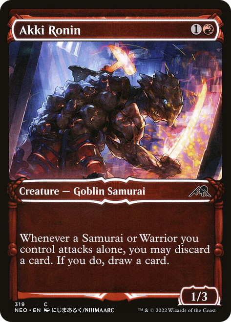 Akki Ronin (Showcase)\nKamigawa: Neon Dynasty - Variants\nSingle\nMagic The Gathering