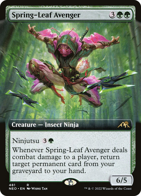 Spring-Leaf Avenger (Extended Art)\nKamigawa: Neon Dynasty - Variants\nSingle\nMagic The Gathering