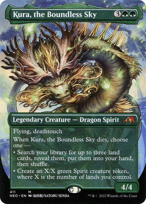 Kura, the Boundless Sky (Borderless)\nKamigawa: Neon Dynasty - Variants\nSingle\nMagic The Gathering