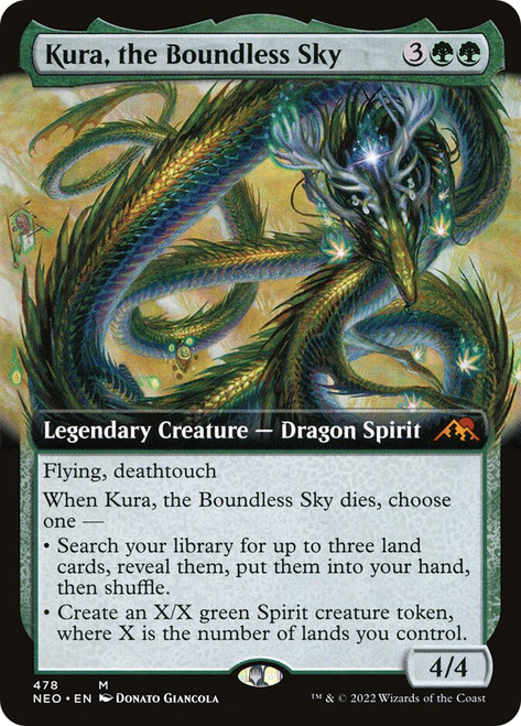 Kura, the Boundless Sky (Extended Art)\nKamigawa: Neon Dynasty - Variants\nSingle\nMagic The Gathering
