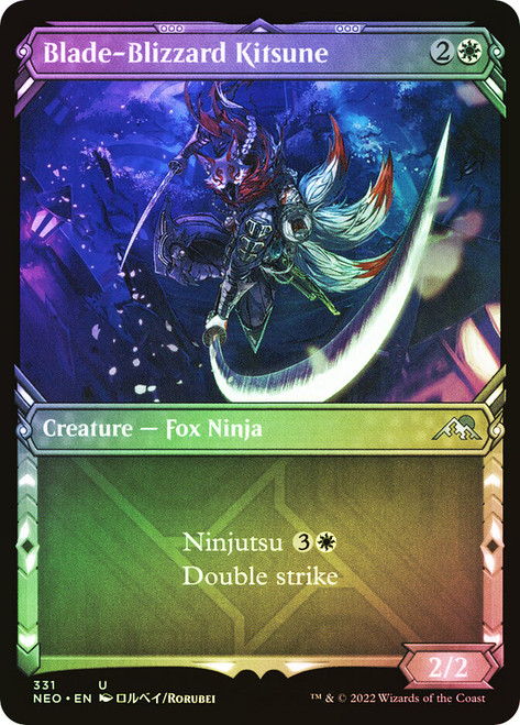 Blade-Blizzard Kitsune (Showcase)\nKamigawa: Neon Dynasty - Variants\nSingle\nMagic The Gathering
