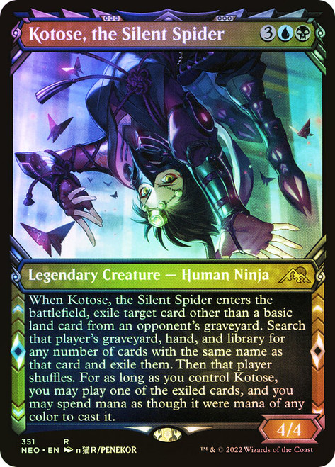 Kotose, the Silent Spider (Showcase)\nKamigawa: Neon Dynasty - Variants\nSingle\nMagic The Gathering