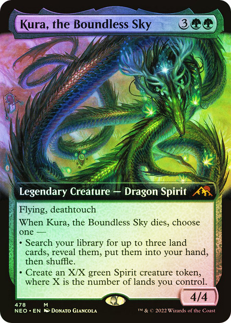 Kura, the Boundless Sky (Extended Art)\nKamigawa: Neon Dynasty - Variants\nSingle\nMagic The Gathering