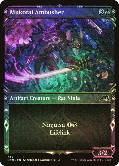 Mukotai Ambusher (Showcase)\nKamigawa: Neon Dynasty - Variants\nSingle\nMagic The Gathering