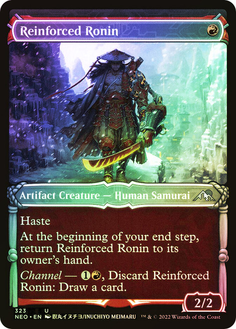 Magic: The Gathering - Verstärktes Ronin (323) Showcase - Kamigawa: Neon Dynasty - Rote Artefaktkreatur Samurai