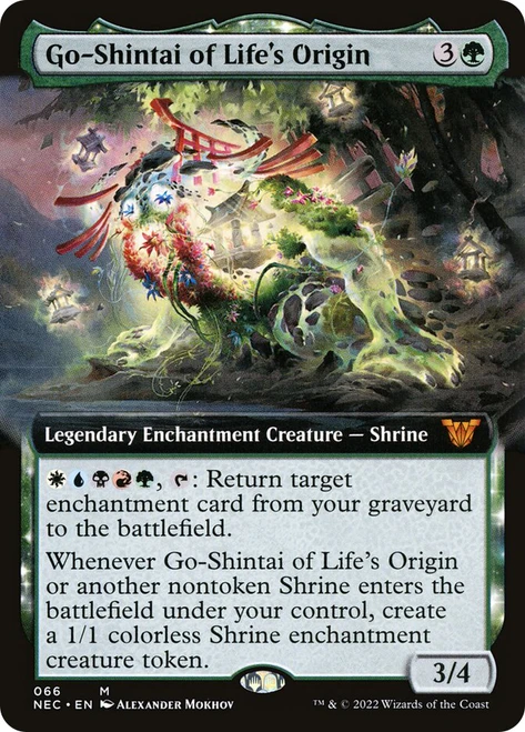 Go-Shintai Of Life's Origin (Extended Art)\nKamigawa: Neon Dynasty Commander - Variants\nSingle\nMagic The Gathering