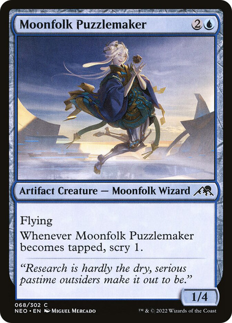 Moonfolk Puzzlemaker\nKamigawa: Neon Dynasty\nSingle\nMagic The Gathering
