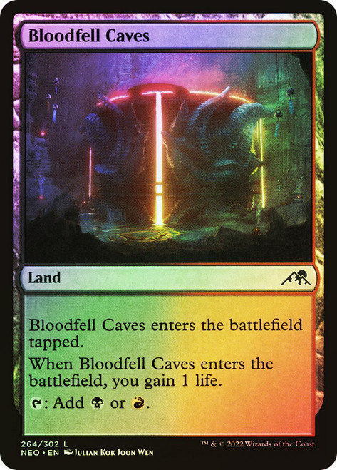 Bloodfell Caves\nKamigawa: Neon Dynasty\nSingle\nMagic The Gathering