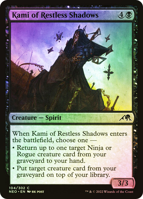Kami of Restless Shadows\nKamigawa: Neon Dynasty\nSingle\nMagic The Gathering