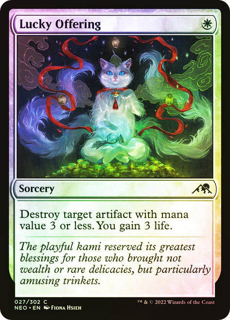 Lucky Offering\nKamigawa: Neon Dynasty\nSingle\nMagic The Gathering