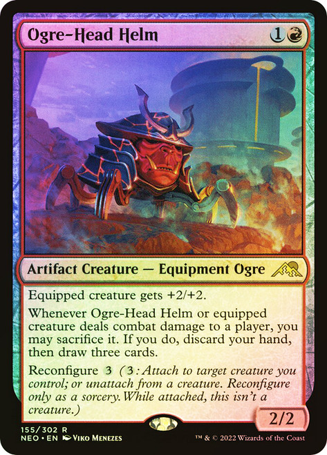 Ogre-Head Helm\nKamigawa: Neon Dynasty\nSingle\nMagic The Gathering