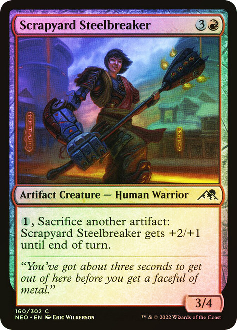 Scrapyard Steelbreaker\nKamigawa: Neon Dynasty\nSingle\nMagic The Gathering