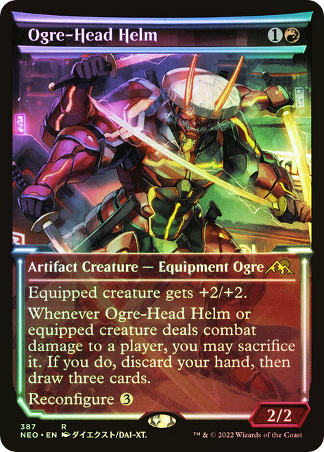 Ogre-Head Helm (Showcase)\nKamigawa: Neon Dynasty - Variants\nSingle\nMagic The Gathering