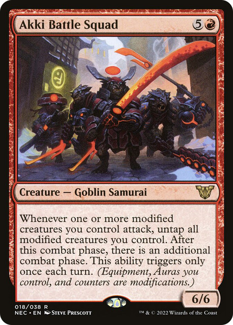 Akki Battle Squad\nKamigawa: Neon Dynasty Commander\nSingle\nMagic The Gathering