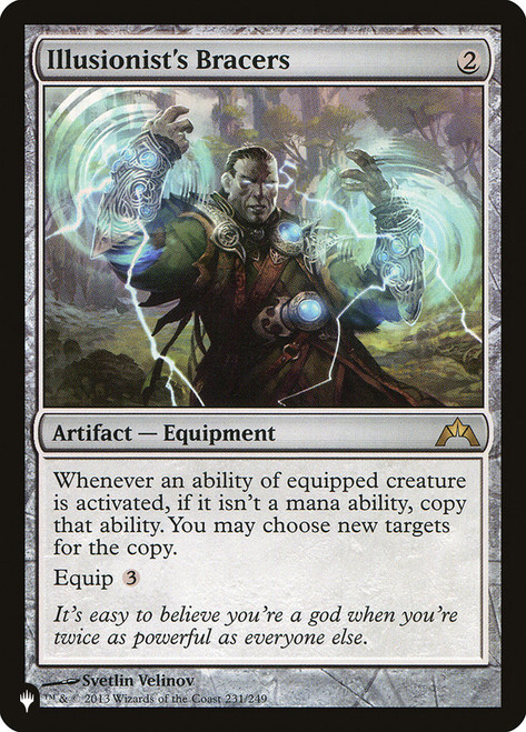 Illusionist's Bracers\nPlaneswalker Symbol Reprints\nSingle\nMagic The Gathering
