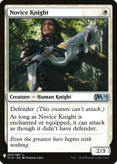 Novice Knight\nPlaneswalker Symbol Reprints\nSingle\nMagic The Gathering