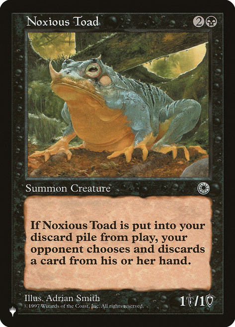 Noxious Toad\nPlaneswalker Symbol Reprints\nSingle\nMagic The Gathering