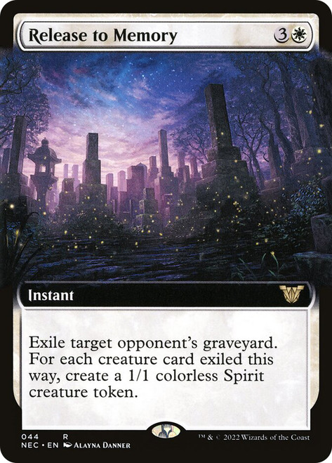 Release to Memory (Extended Art)\nKamigawa: Neon Dynasty Commander - Variants\nSingle\nMagic The Gathering