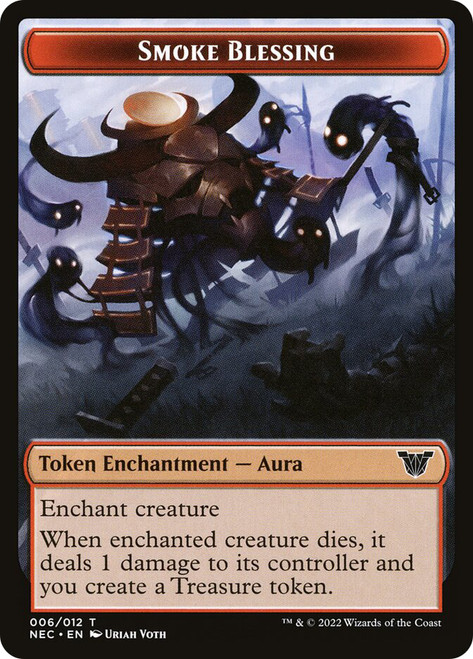 {Smoke Blessing Token} // {Treasure Token}\nKamigawa: Neon Dynasty Commander\nSingle\nMagic The Gathering
