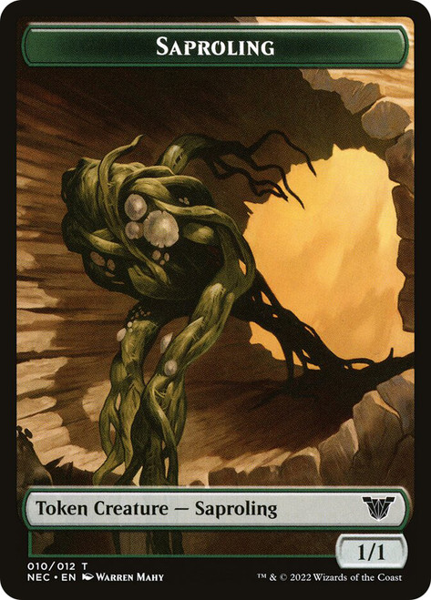 {Saproling Token} // {Spirit Token} (1/1)\nKamigawa: Neon Dynasty Commander\nSingle\nMagic The Gathering