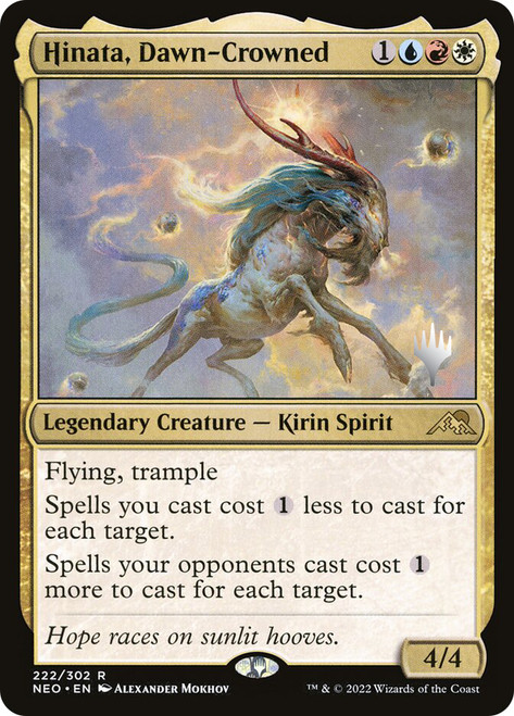 Hinata, Dawn-Crowned (Promo Pack) (Kamigawa: Neon Dynasty)\nPromo: Planeswalker Stamped\nSingle\nMagic The Gathering