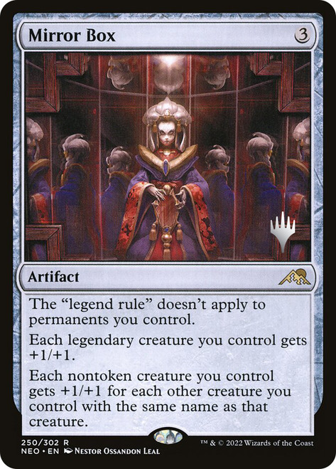 Mirror Box (Promo Pack) (Kamigawa: Neon Dynasty)\nPromo: Planeswalker Stamped\nSingle\nMagic The Gathering