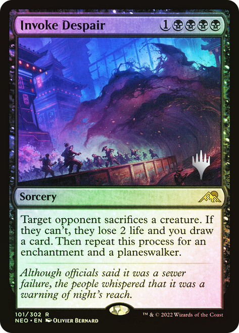 Invoke Despair (Promo Pack) (Kamigawa: Neon Dynasty)\nPromo: Planeswalker Stamped\nSingle\nMagic The Gathering