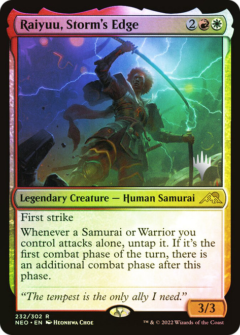 Raiyuu, Storm's Edge (Promo Pack) (Kamigawa: Neon Dynasty)\nPromo: Planeswalker Stamped\nSingle\nMagic The Gathering