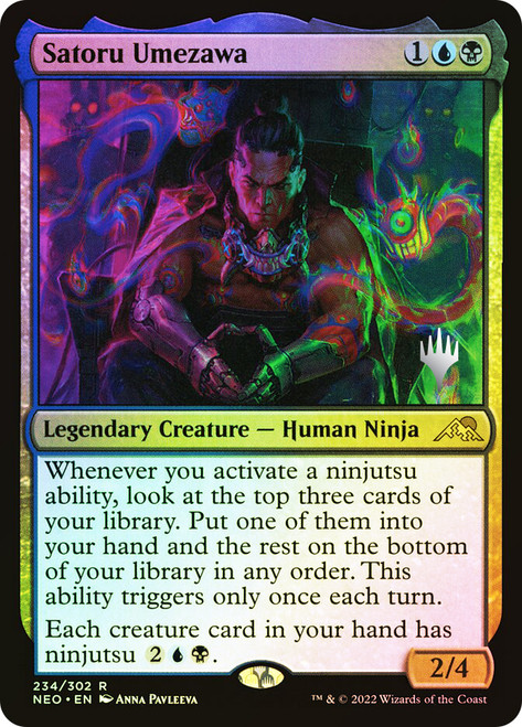 Satoru Umezawa (Promo Pack) (Kamigawa: Neon Dynasty)\nPromo: Planeswalker Stamped\nSingle\nMagic The Gathering
