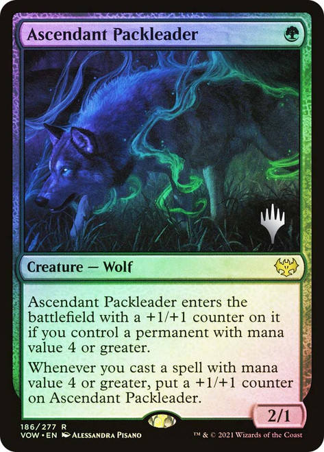 Ascendant Packleader (Promo Pack) (Innistrad: Crimson Vow)\nPromo: Planeswalker Stamped\nSingle\nMagic The Gathering